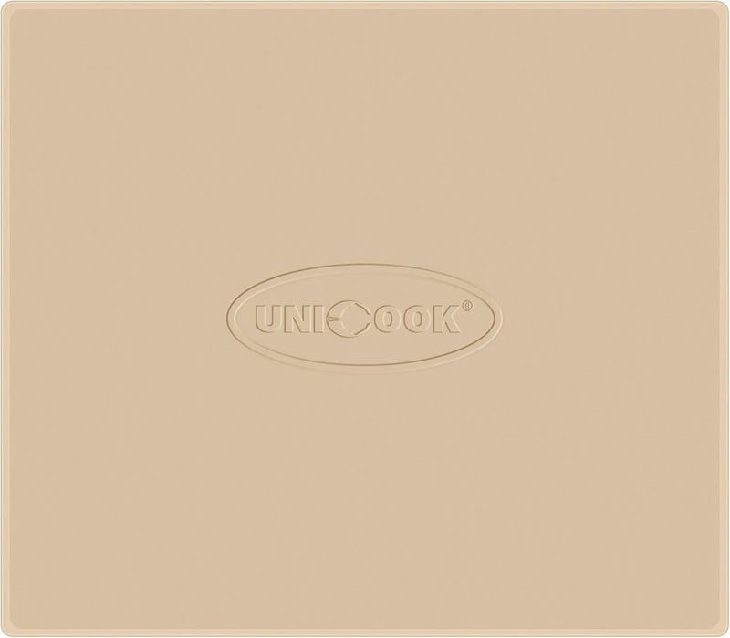 Unicook حجر بيتزا للفرن وشواية باربكيو، 12 × 11 بوصة حجر بيتزا مستطيل للفرن، صينية خبز من الكورديريت لقشور مقرمشة، مقاومة للصدمات الحرارية، تشمل مكشطة العجين - Image 1